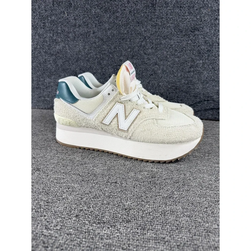 New Balance 574 Shoes Womens 9.5 Turtledove Vintage Teal Sneaker WL574ZKB